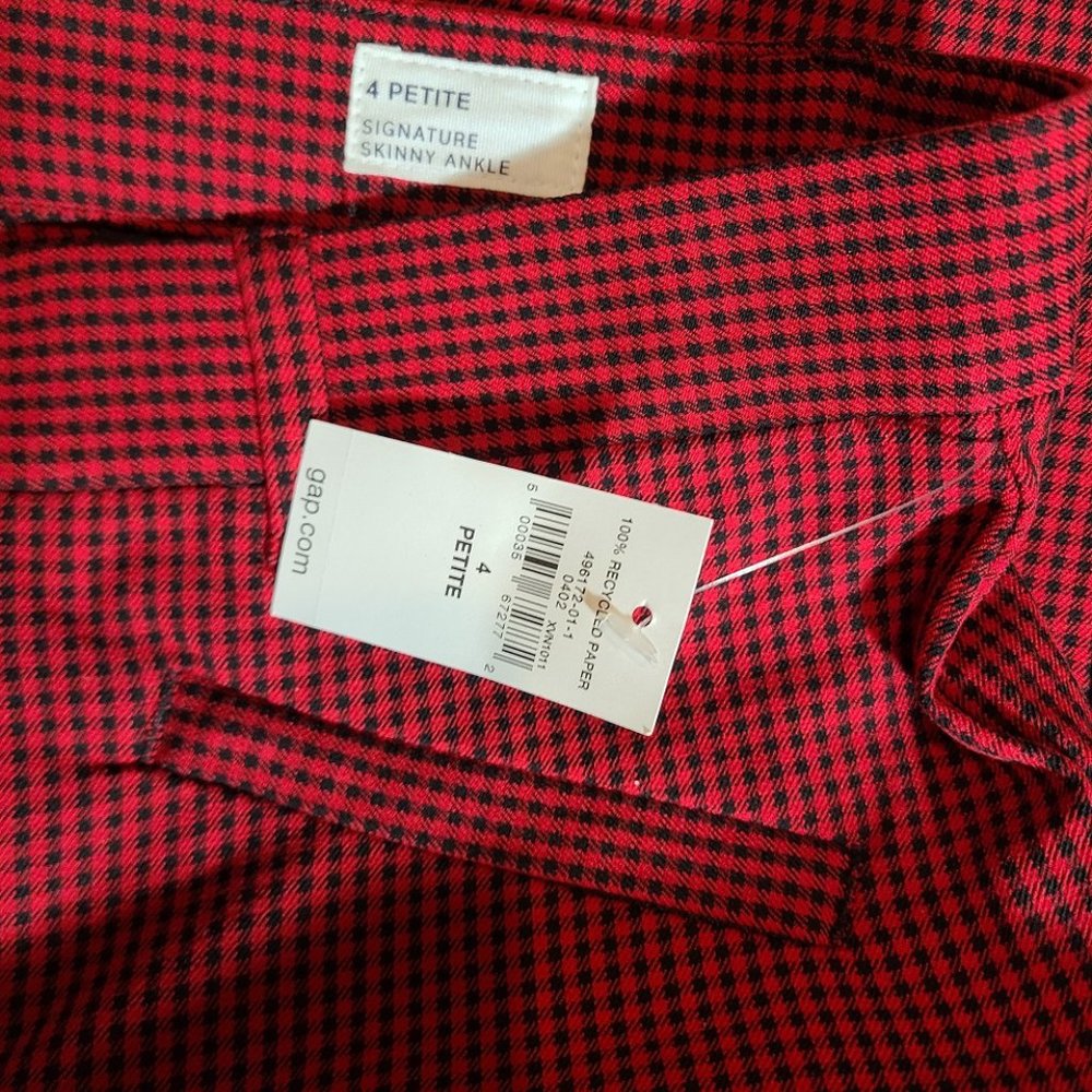 Gap Skinny Plaid Ankle Pants -  90s Emo Punk Hipster Indie Work Rockabilly - Picture 8 of 9